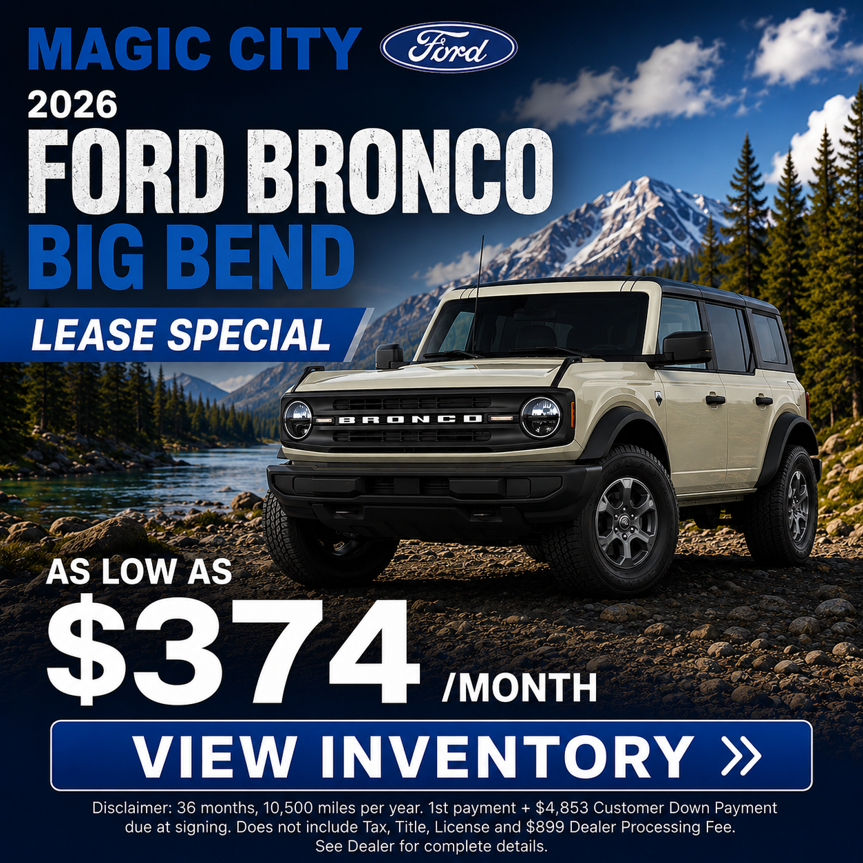 2026 Bronco Lease Special